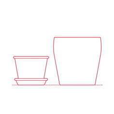 Objects Plant Pots Contour Svg Vector, Free Vectors File